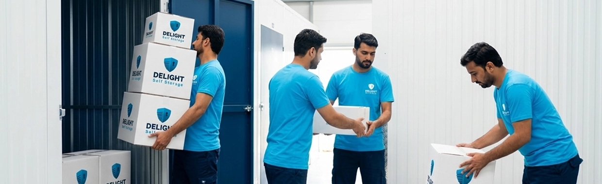 Delight Self Storage Dubai business storage access and retrieval operations with documented inventory management
