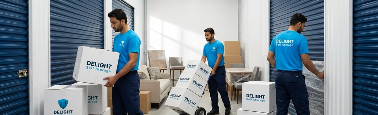 Delight Self Storage Dubai luggage storage facility with climate-controlled units for suitcases and travel bags
