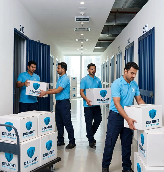 Delight Self Storage team ready to assist with your Dubai storage enquiry
