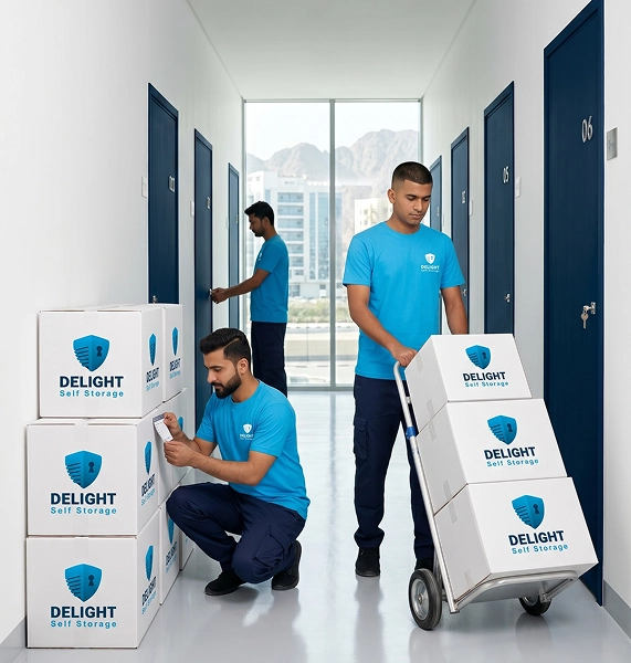 Delight Self Storage Dubai warehouse with pallet storage and loading bay access