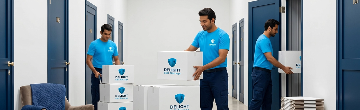 Delight Self Storage Dubai comparing self-managed unit rental and full-service storage options
