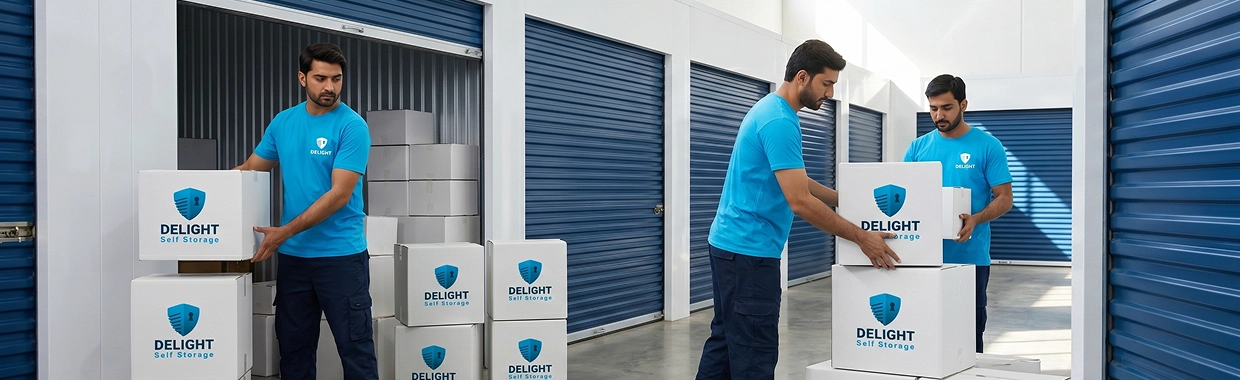 Delight Self Storage Dubai professional packing crew and DIY packing options