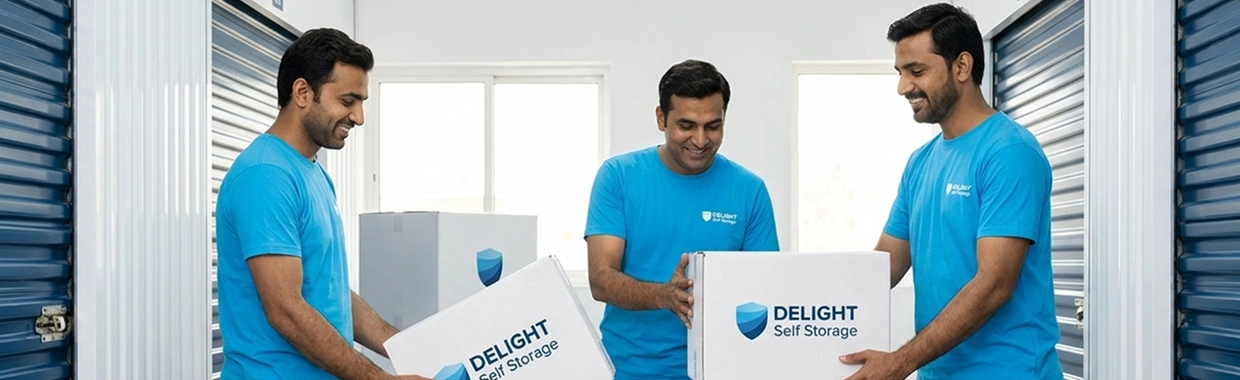 Delight Self Storage Dubai storage-grade packing materials and professional crew